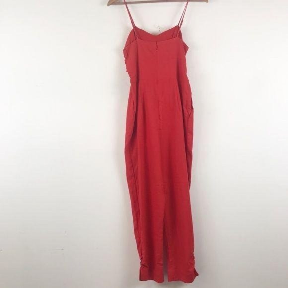 NWT Farm Rio Cherry red cropped jumpsuit Size XS - Picture 5 of 14